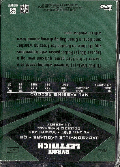 2006 Topps Triple Threads #47 Byron Leftwich Emerald #/199