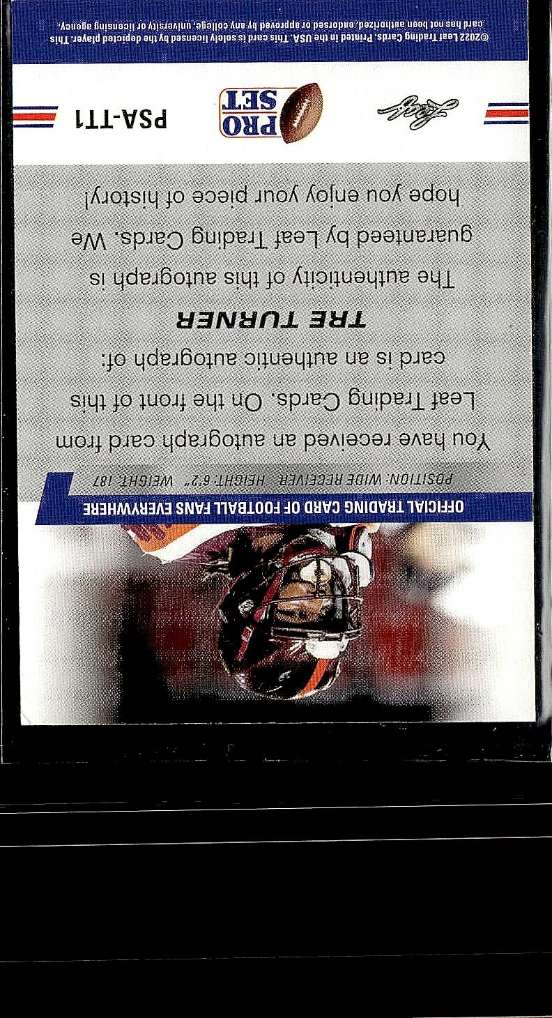 2022 Pro Set Draft #PSA-TT1 Tre Turner Autographs