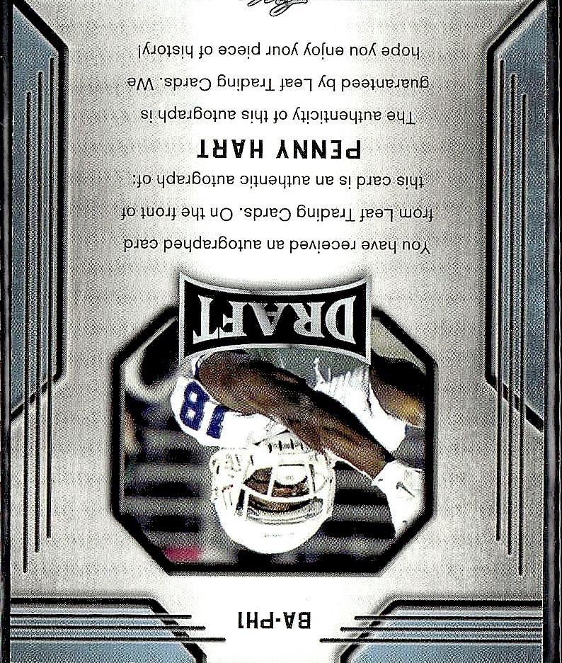 2019 Leaf Draft #BA-PH1 Penny Hart Autographs Gold