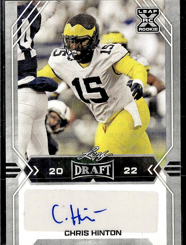2022 Leaf Draft #BA-CH1 Chris Hinton Autographs