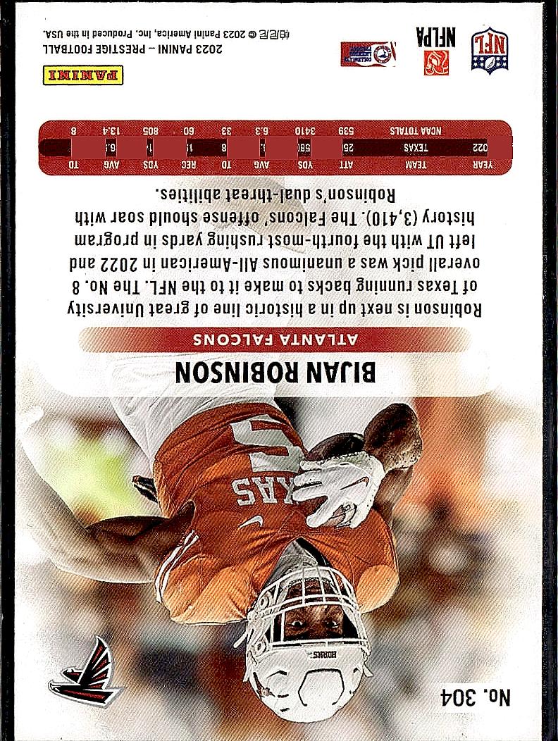 2023 Panini Prestige #304 Bijan Robinson