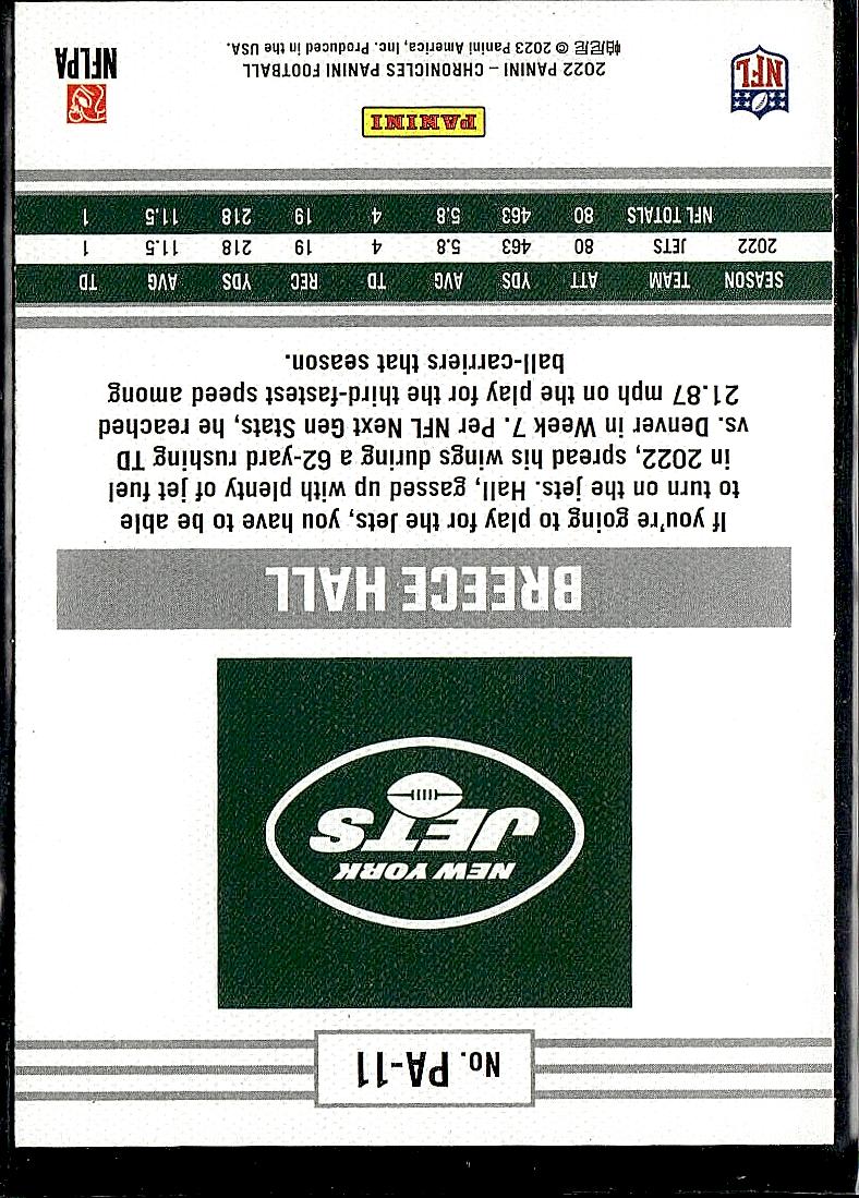 2022 Panini Chronicles #PA-11 Breece Hall Panini