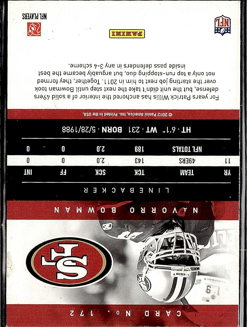 2012 Panini Prestige #172 NaVorro Bowman