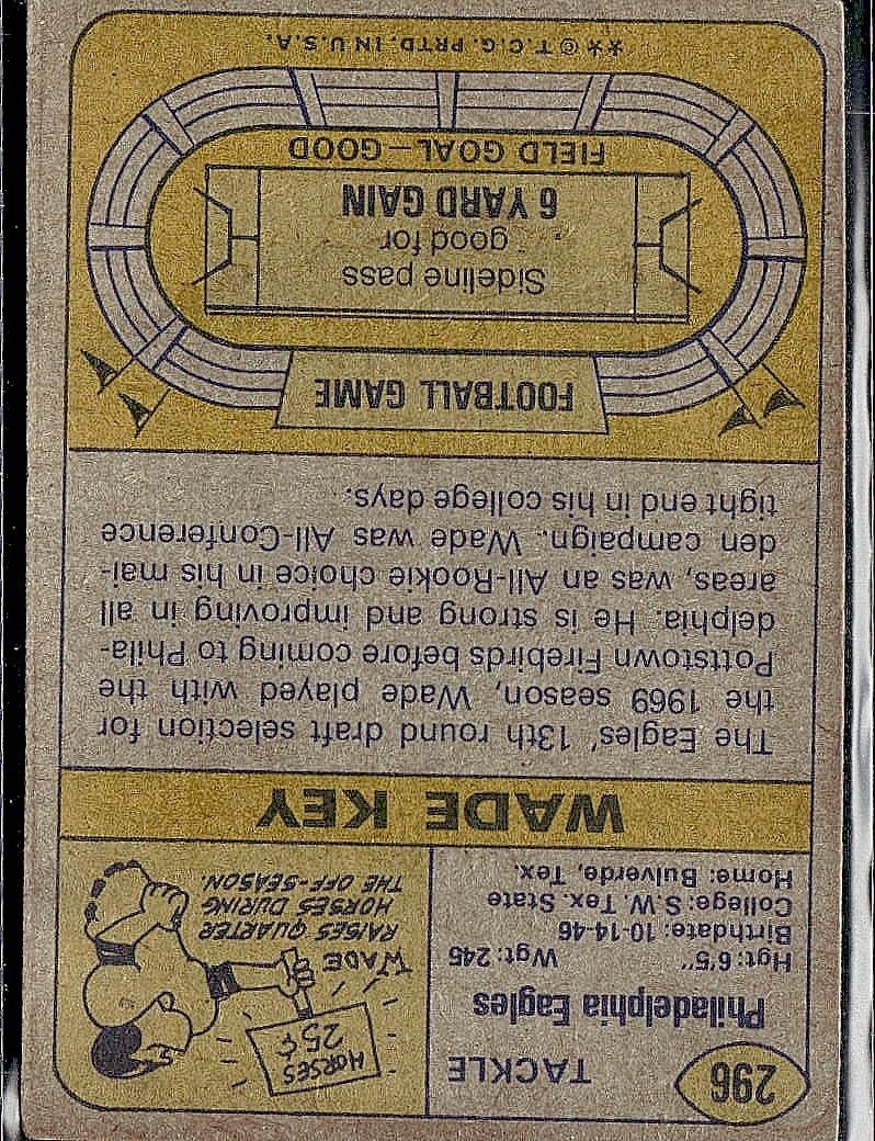 1974 Topps #296 Wade Key