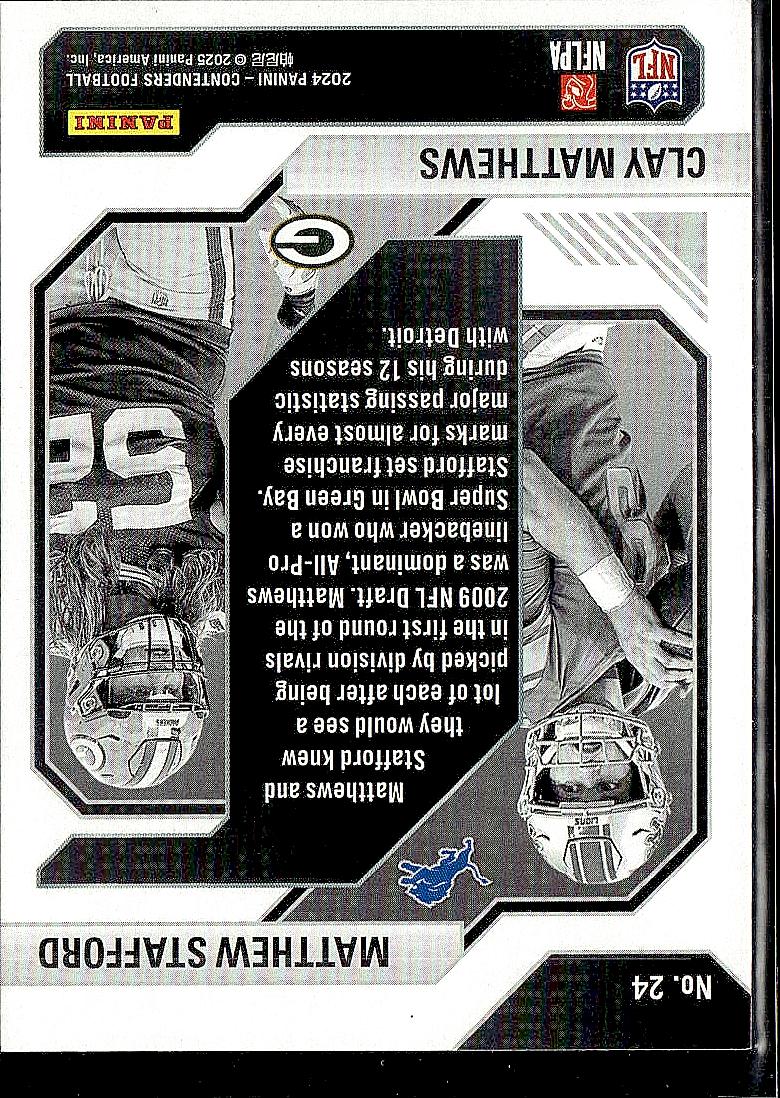 2024Contenders #24 Clay Matthews / Matthew Stafford