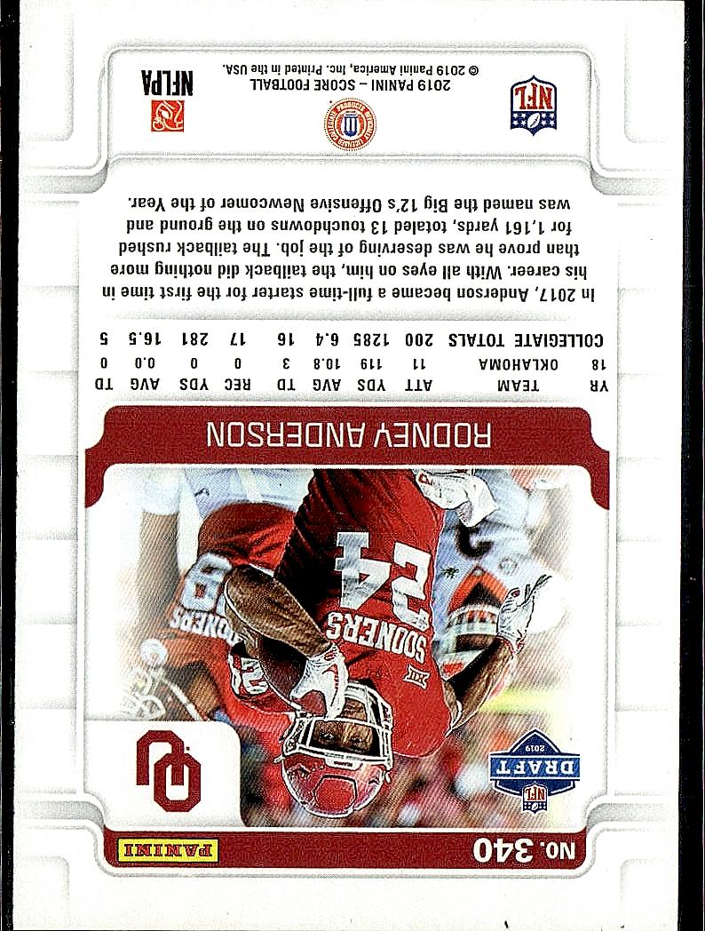 2019 Score #340 Rodney Anderson