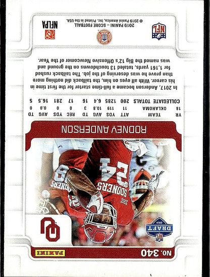 2019 Score #340 Rodney Anderson