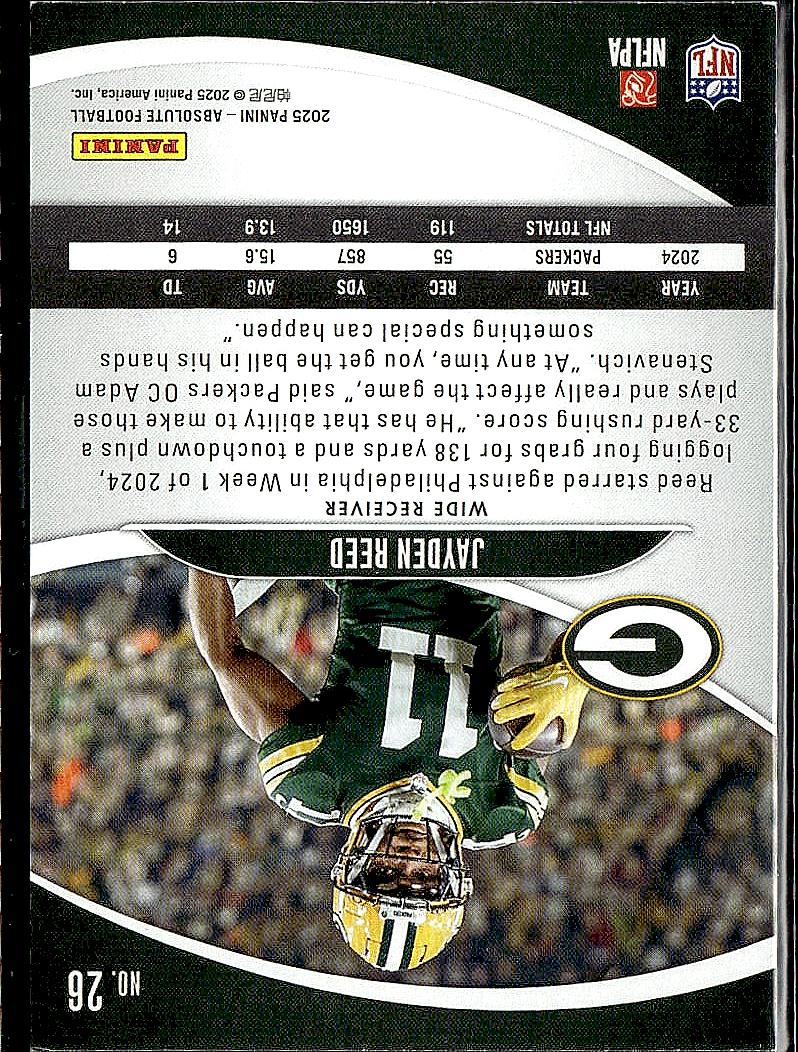 2025 Panini Absolute #26 Jayden Reed Retail