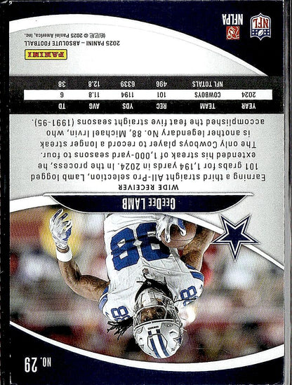 2025 Panini Absolute #29 CeeDee Lamb Retail