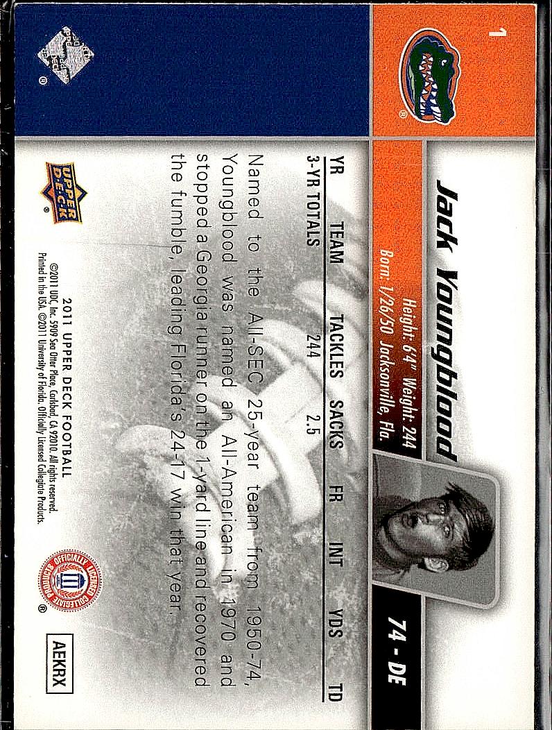 2011 Upper Deck #1 Jack Youngblood