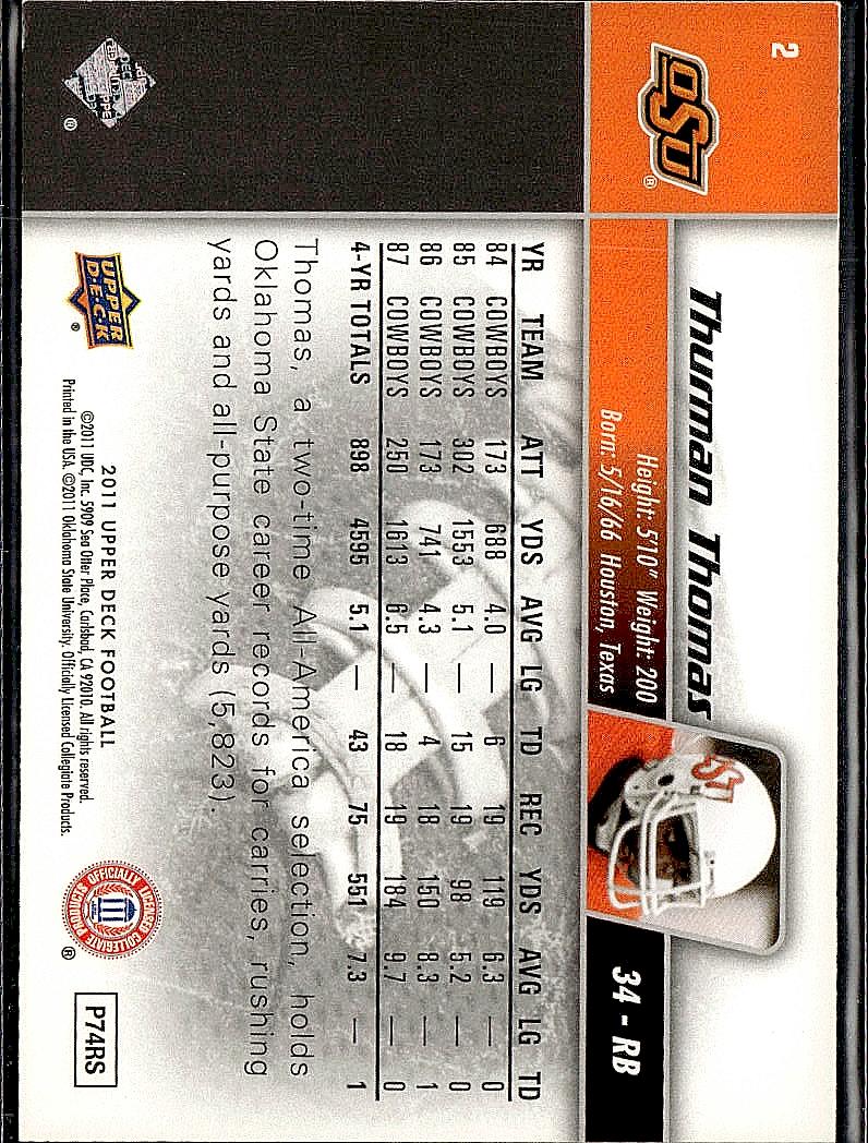 2011 Upper Deck #2 Thurman Thomas
