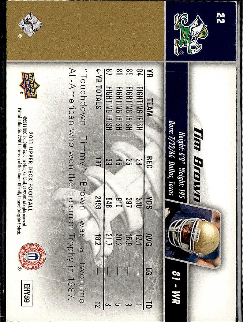 2011 Upper Deck #22 Tim Brown