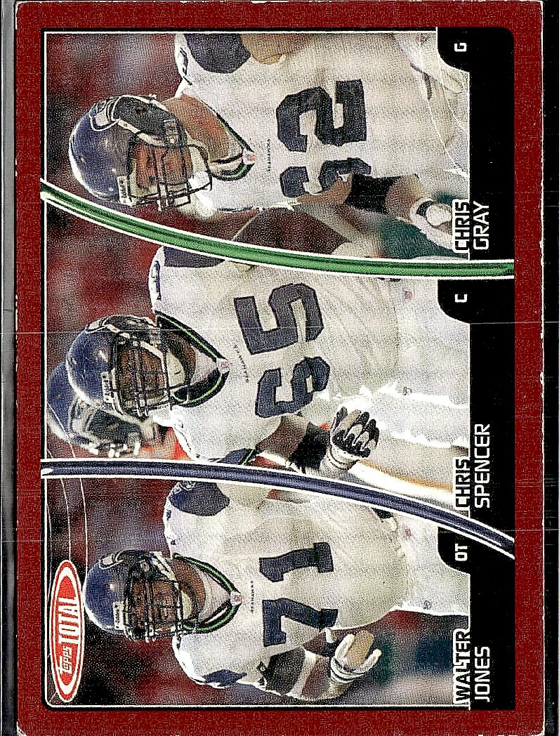2007 Topps Total #78 Chris Gray / Chris Spencer / Walter Jones Red