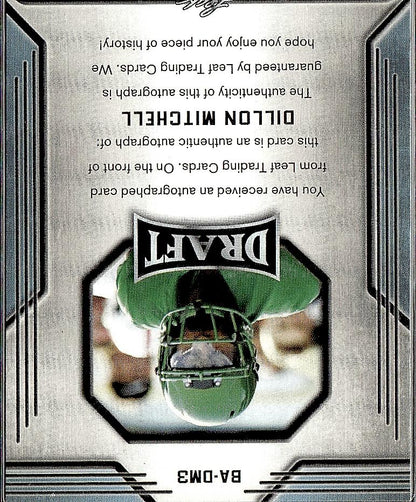 2019 Leaf Draft #BA-DM3 Dillon Mitchell Autographs