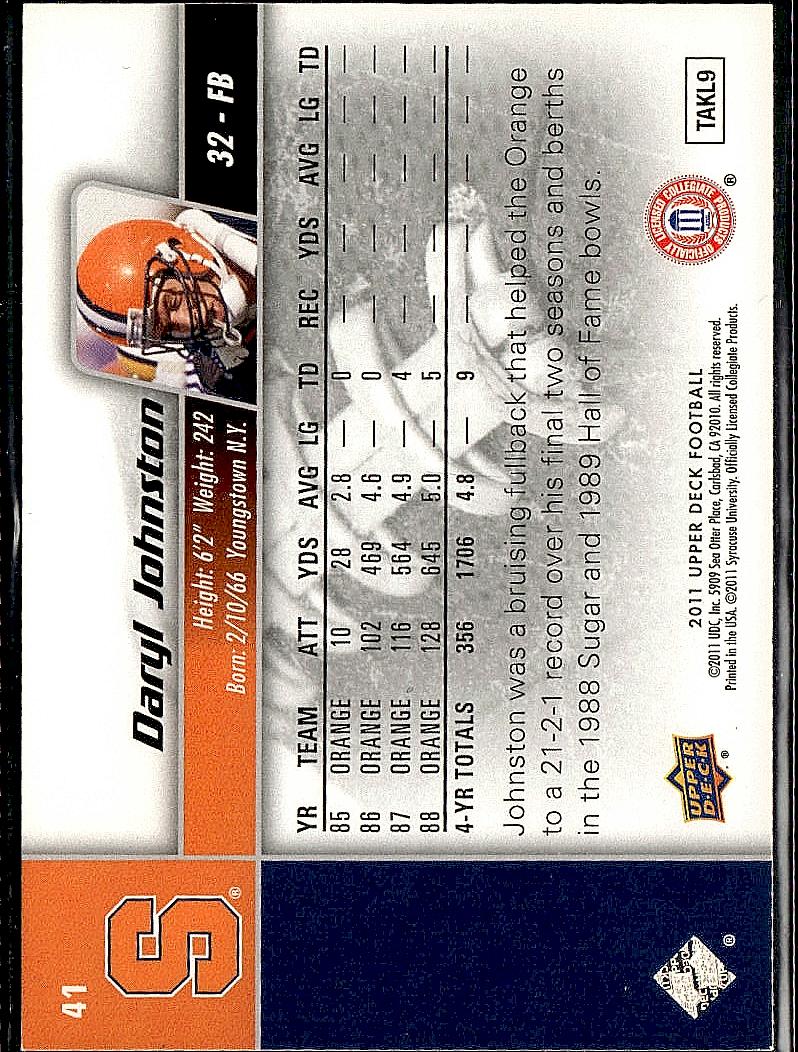 2011 Upper Deck #41 Daryl Johnston