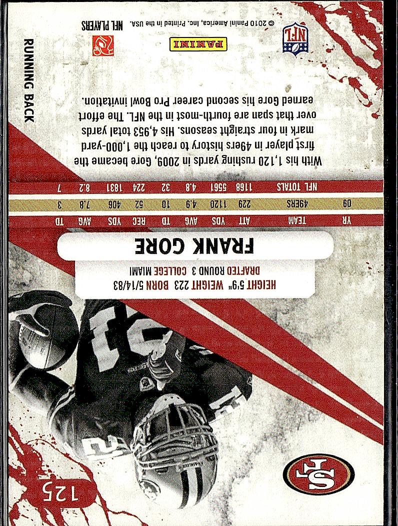 2010 Panini Rookies & Stars #125 Frank Gore