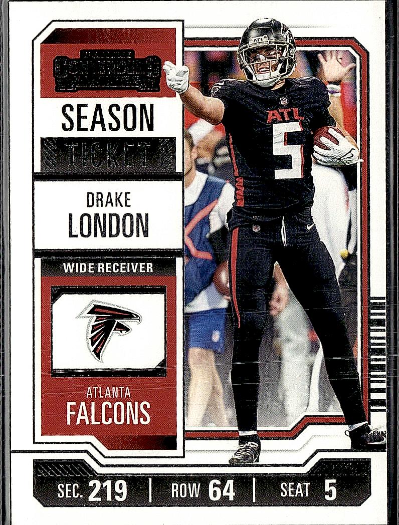 2023 Panini Contenders #5 Drake London Season Ticket Retail