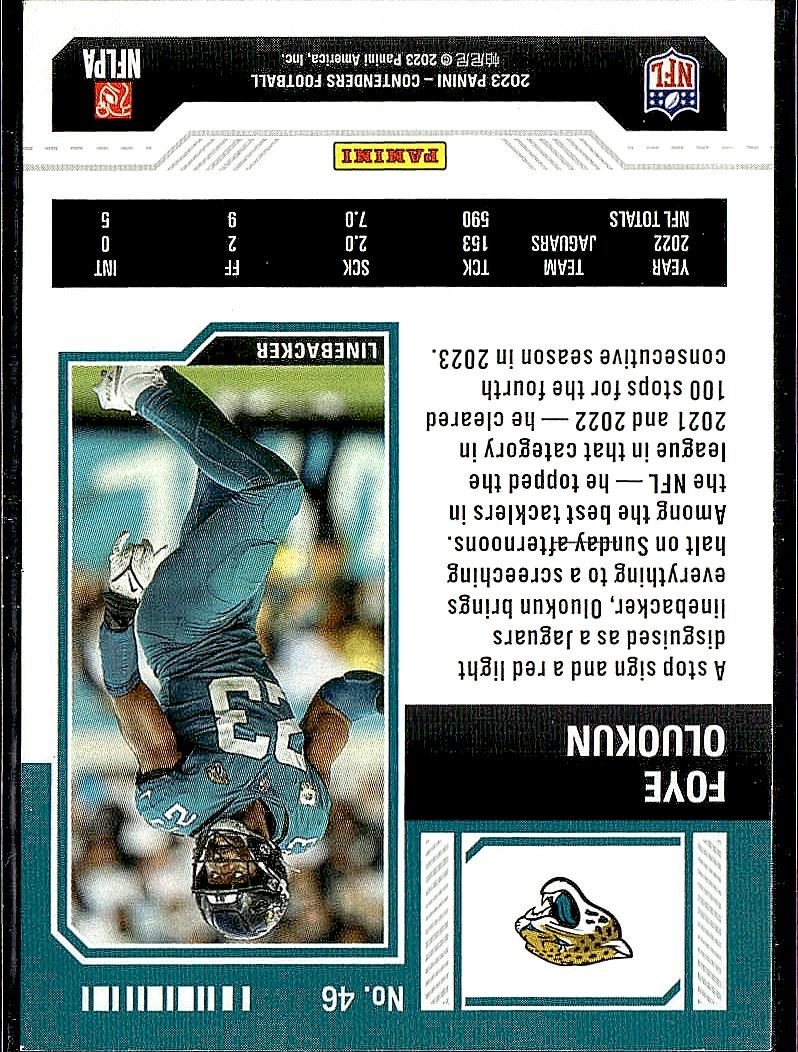 2023 Panini Contenders #46 Foye Oluokun Season Ticket Retail