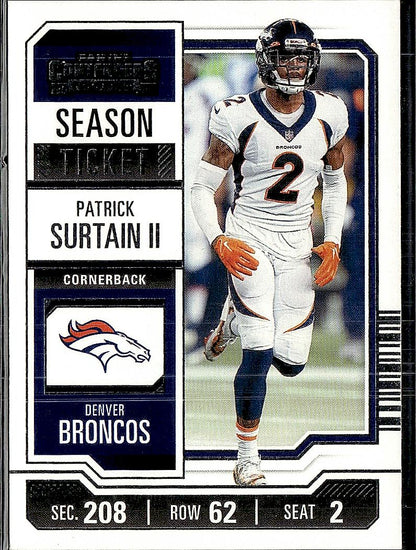 2023 Panini Contenders #31 Patrick Surtain II Season Ticket Retail