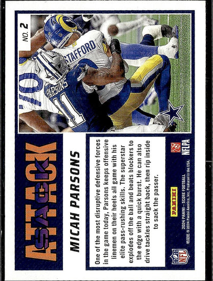 2024 Score #2 Micah Parsons Sack Attack Red