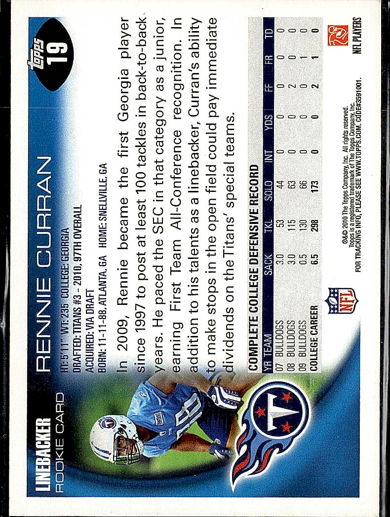 2010 Topps #19 Rennie Curran