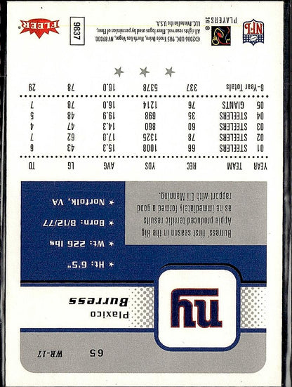 2006 Fleer #65 Plaxico Burress