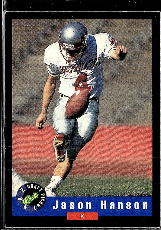 1992 Classic Draft Picks #63 Jason Hanson