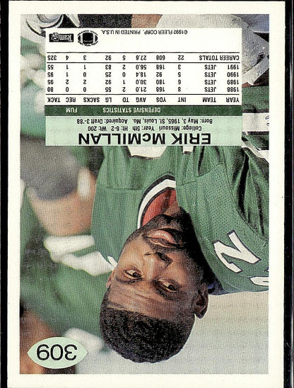 1992 Fleer #309 Erik McMillan