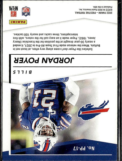2022 Panini Prestige #PP-17 Jordan Poyer Prestigious Pros