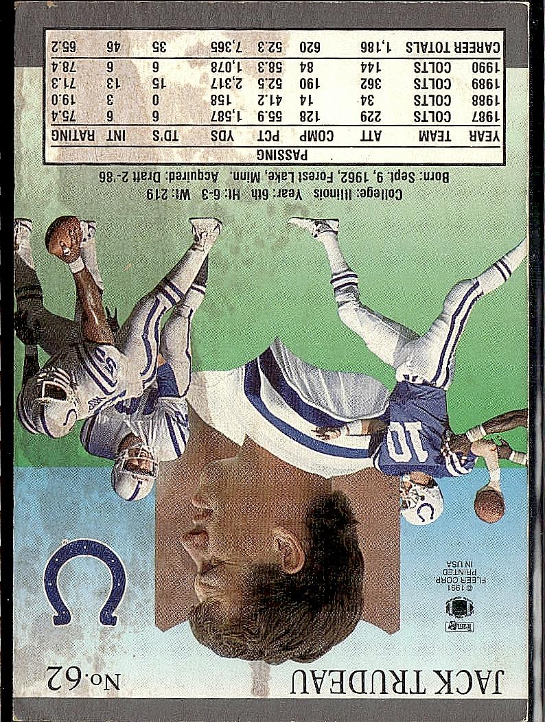 1991 Ultra #62 Jack Trudeau