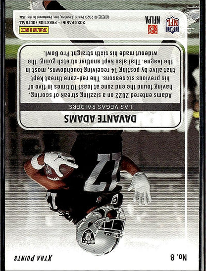 2023 Panini Prestige #8 Davante Adams For the Record