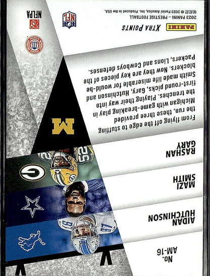2023 Panini Prestige Aidan Hutchinson / Mazi Smith / Rashan Gary Alma Maters