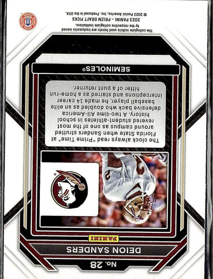 2023 Panini Prizm Draft Picks #28 Deion Sanders Prizms Silver