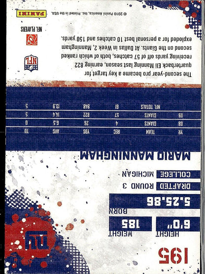 2010 Score #195 Mario Manningham