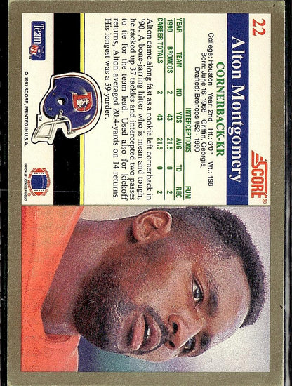 1991 Score #22 Alton Montgomery