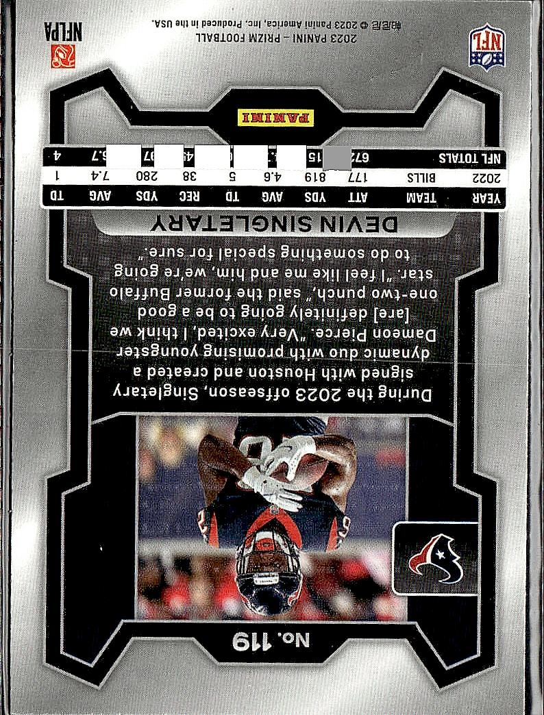 2023 Panini Prizm #119 Devin Singletary