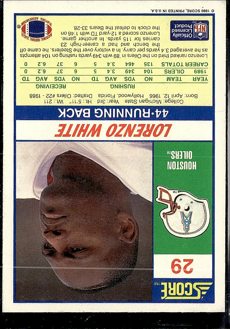 1990 Score #29 Lorenzo White