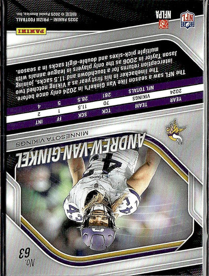 2025 Panini Prizm #63 Andrew Van Ginkel