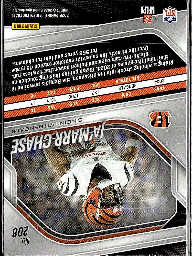 2025 Panini Prizm #208 Ja'Marr Chase