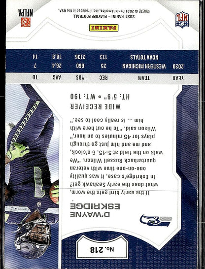 2021 Panini Playoff #218 D'Wayne Eskridge