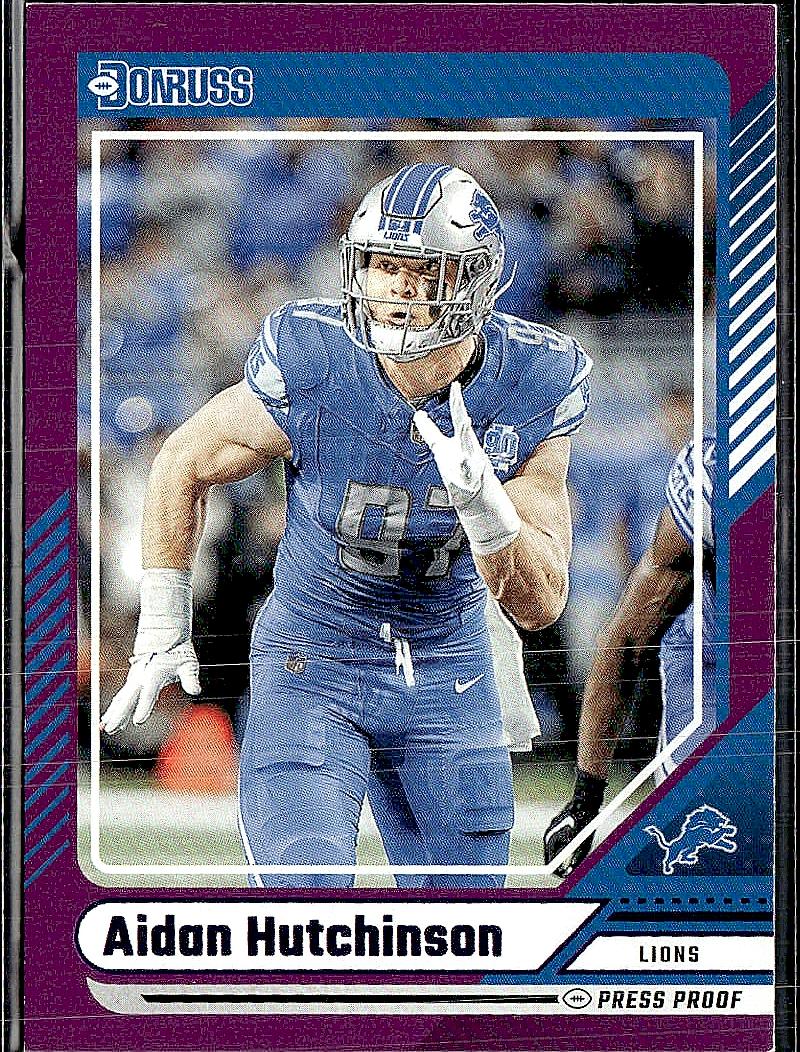 2024 Donruss #94 Aidan Hutchinson Press Proof Purple