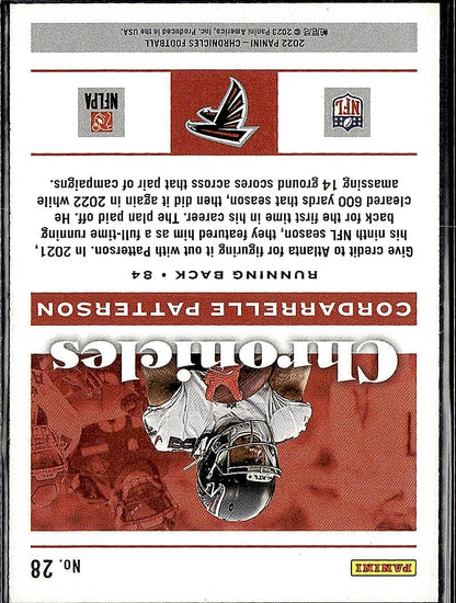2022 Panini Chronicles #28 Cordarrelle Patterson