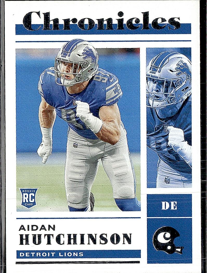 2022 Panini Chronicles #47 Aidan Hutchinson Holo Teal