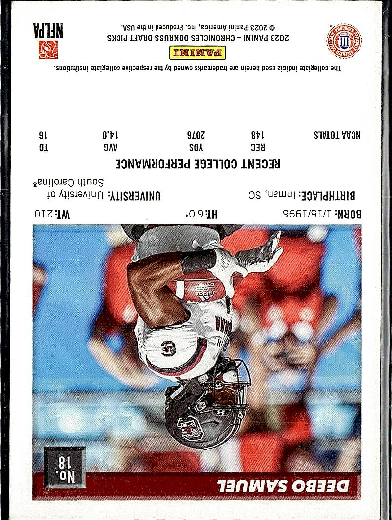 2023 Panini Chronicles Draft Picks #18 Deebo Samuel Donruss Retro