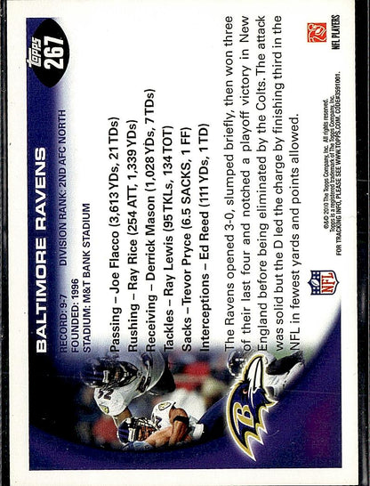 2010 Topps #267 Baltimore Ravens