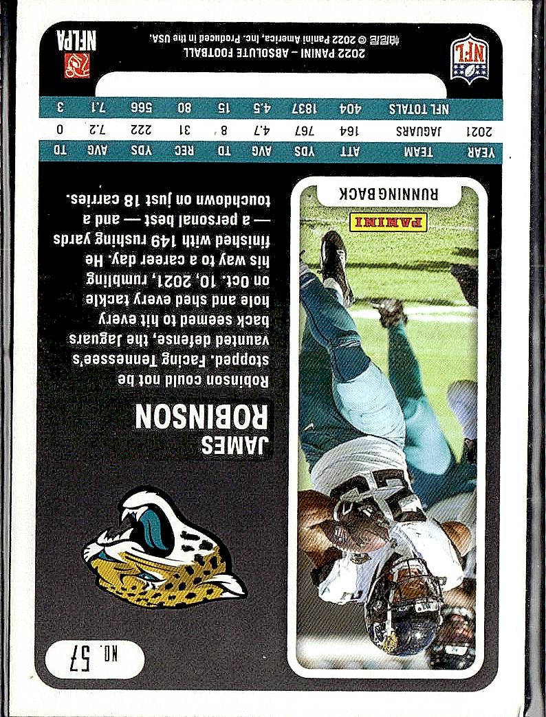 2022 Panini Absolute #57 James Robinson Retail