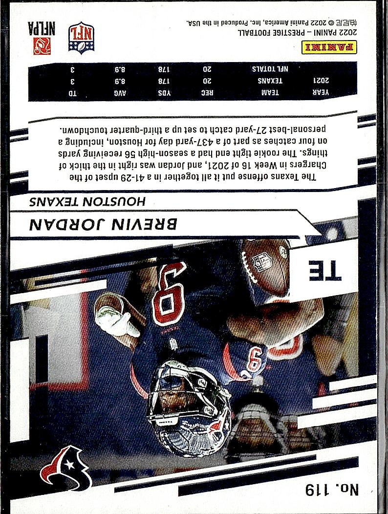2022 Panini Prestige #119 Brevin Jordan