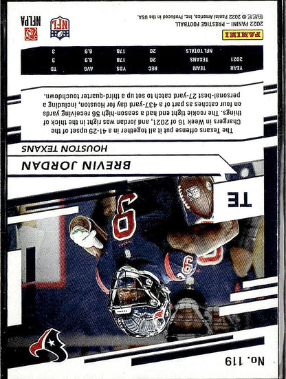 2022 Panini Prestige #119 Brevin Jordan