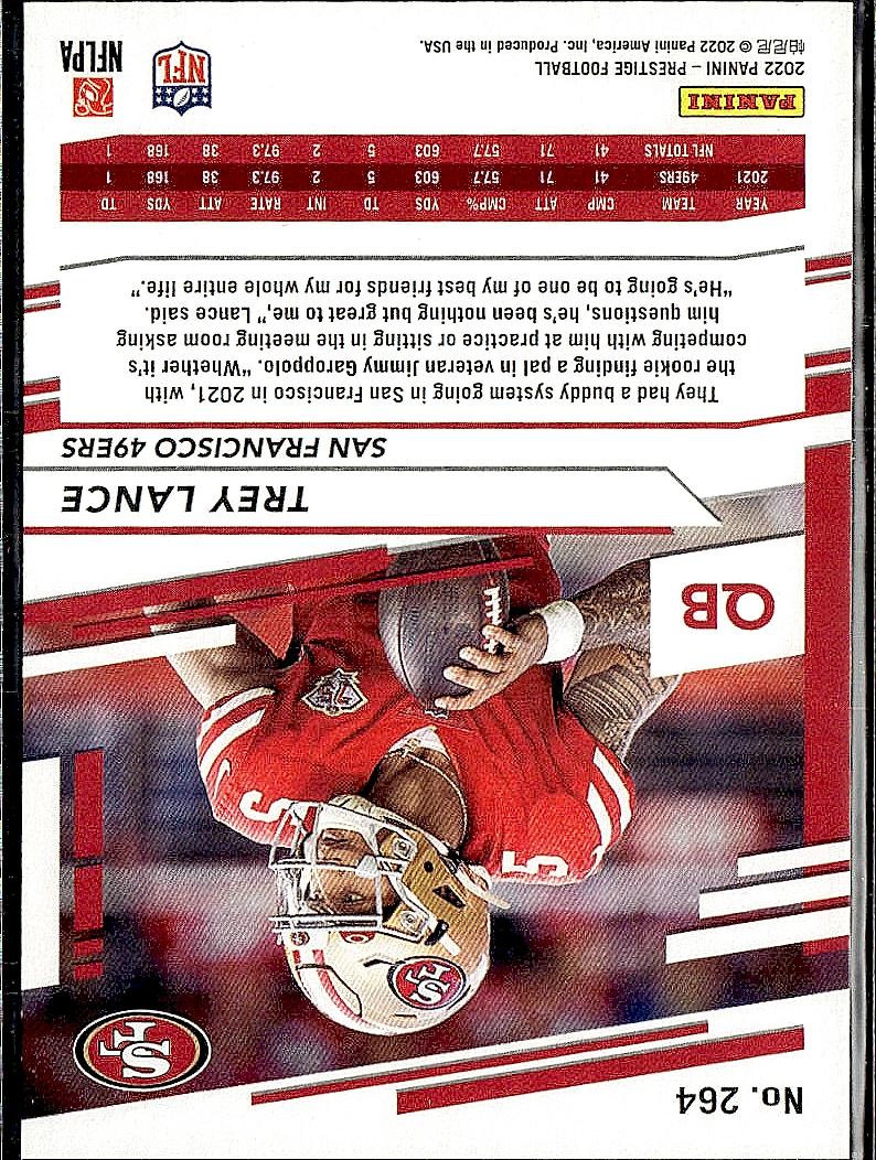 2022 Panini Prestige #264 Trey Lance