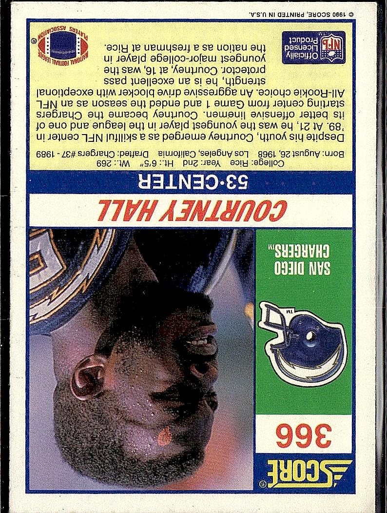 1990 Score #366 Courtney Hall
